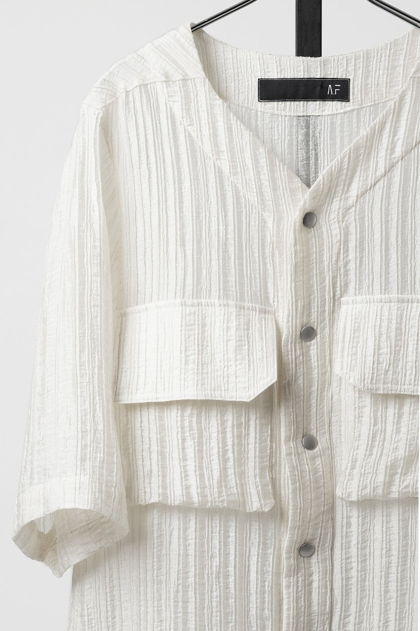 画像をギャラリービューアに読み込む, 【SAMPLE SALE】A.F ARTEFACT SHEER YO-RYU NO COLLAR SHIRT (IVORY)