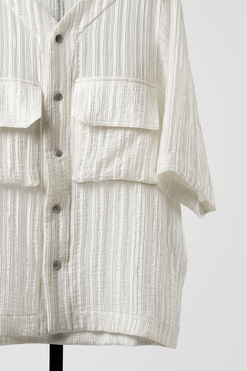 画像をギャラリービューアに読み込む, 【SAMPLE SALE】A.F ARTEFACT SHEER YO-RYU NO COLLAR SHIRT (IVORY)
