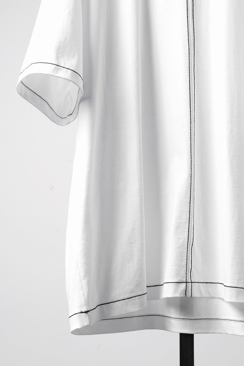 Load image into Gallery viewer, OBLADI BLACK STITCHES ON WHITE T-SHIRT (WHITE)