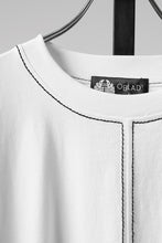 Load image into Gallery viewer, OBLADI BLACK STITCHES ON WHITE T-SHIRT (WHITE)