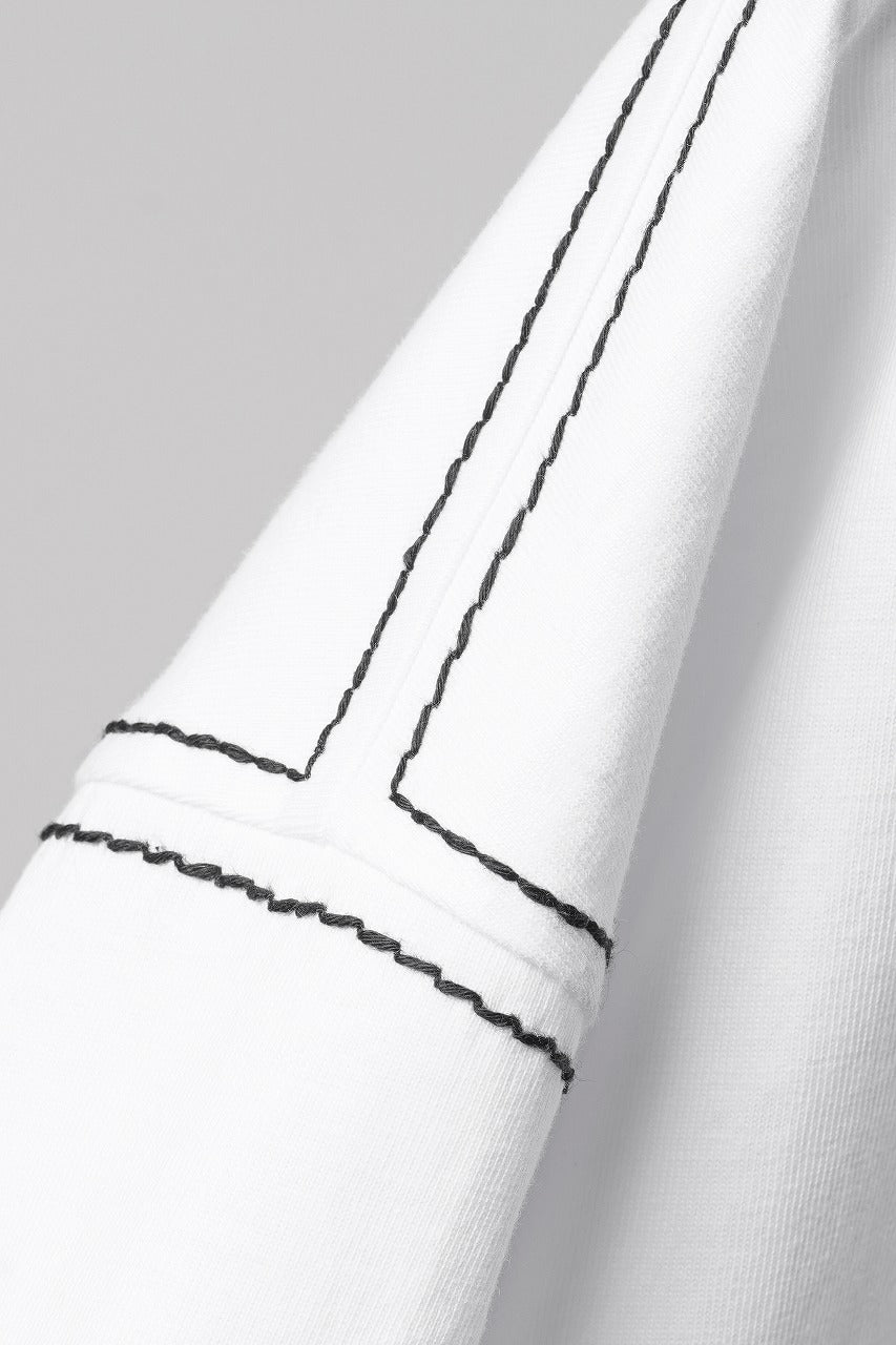 Load image into Gallery viewer, OBLADI BLACK STITCHES ON WHITE T-SHIRT (WHITE)