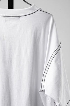 Load image into Gallery viewer, OBLADI BLACK STITCHES ON WHITE T-SHIRT (WHITE)