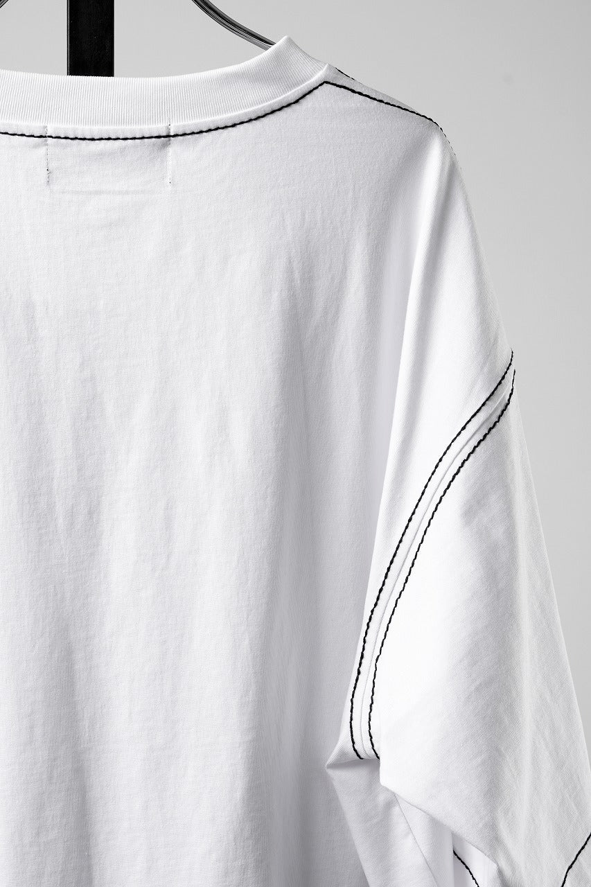 Load image into Gallery viewer, OBLADI BLACK STITCHES ON WHITE T-SHIRT (WHITE)