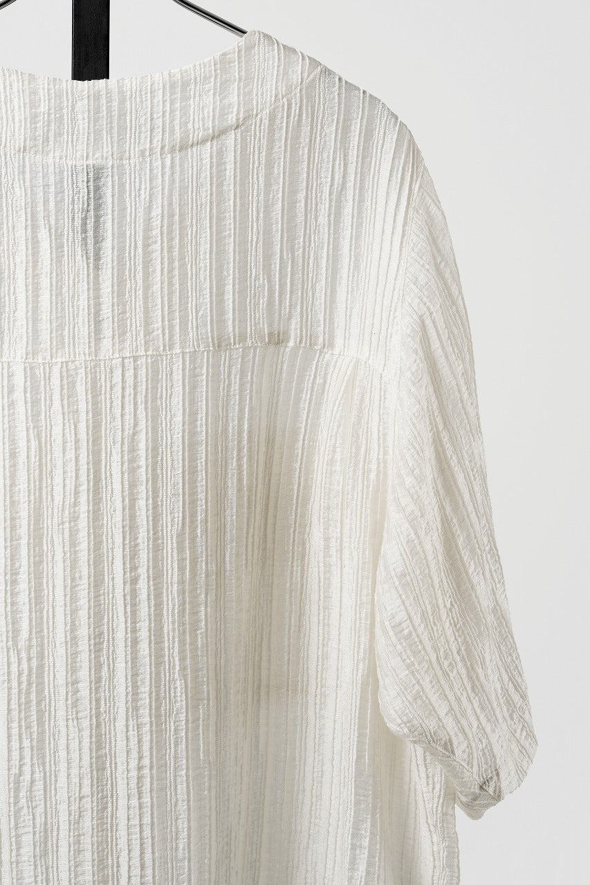 画像をギャラリービューアに読み込む, 【SAMPLE SALE】A.F ARTEFACT SHEER YO-RYU NO COLLAR SHIRT (IVORY)