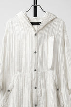 画像をギャラリービューアに読み込む, 【SAMPLE SALE】A.F ARTEFACT SHEER YO-RYU HOODIE SHIRT (IVORY)