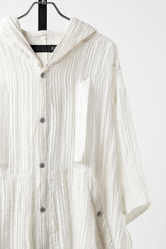 画像をギャラリービューアに読み込む, 【SAMPLE SALE】A.F ARTEFACT SHEER YO-RYU HOODIE SHIRT (IVORY)