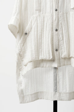 画像をギャラリービューアに読み込む, 【SAMPLE SALE】A.F ARTEFACT SHEER YO-RYU HOODIE SHIRT (IVORY)