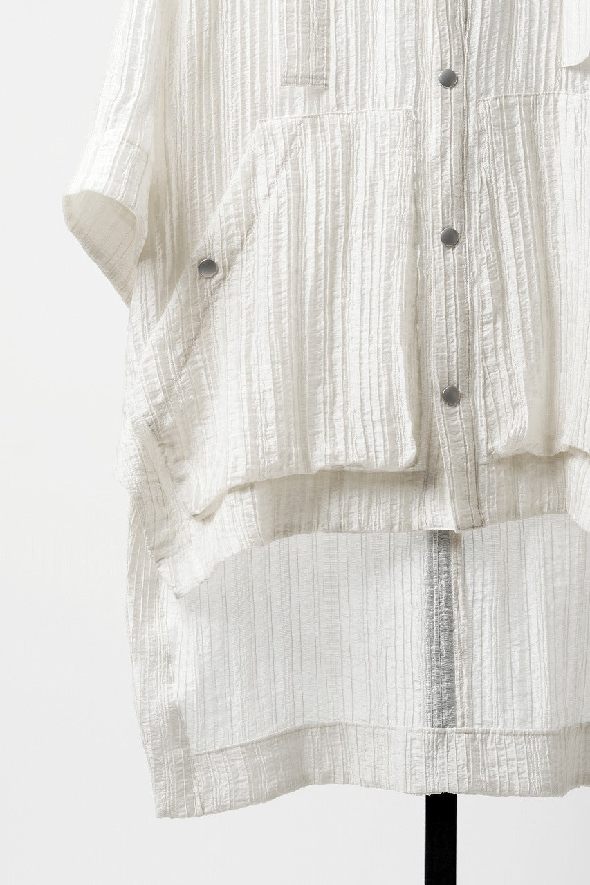 画像をギャラリービューアに読み込む, 【SAMPLE SALE】A.F ARTEFACT SHEER YO-RYU HOODIE SHIRT (IVORY)