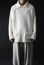 画像をギャラリービューアに読み込む, F/CE. REVERSE PATTERN COLLAR KNIT (IVORY)