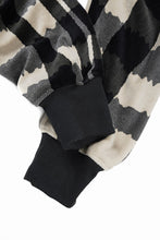 Load image into Gallery viewer, A.F ARTEFACT SAROUEL JOGGER PANTS / JACQUARD DEFORMED PLAID VELOR (BLACK x GREY x IVORY)