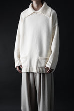 画像をギャラリービューアに読み込む, F/CE. REVERSE PATTERN COLLAR KNIT (IVORY)