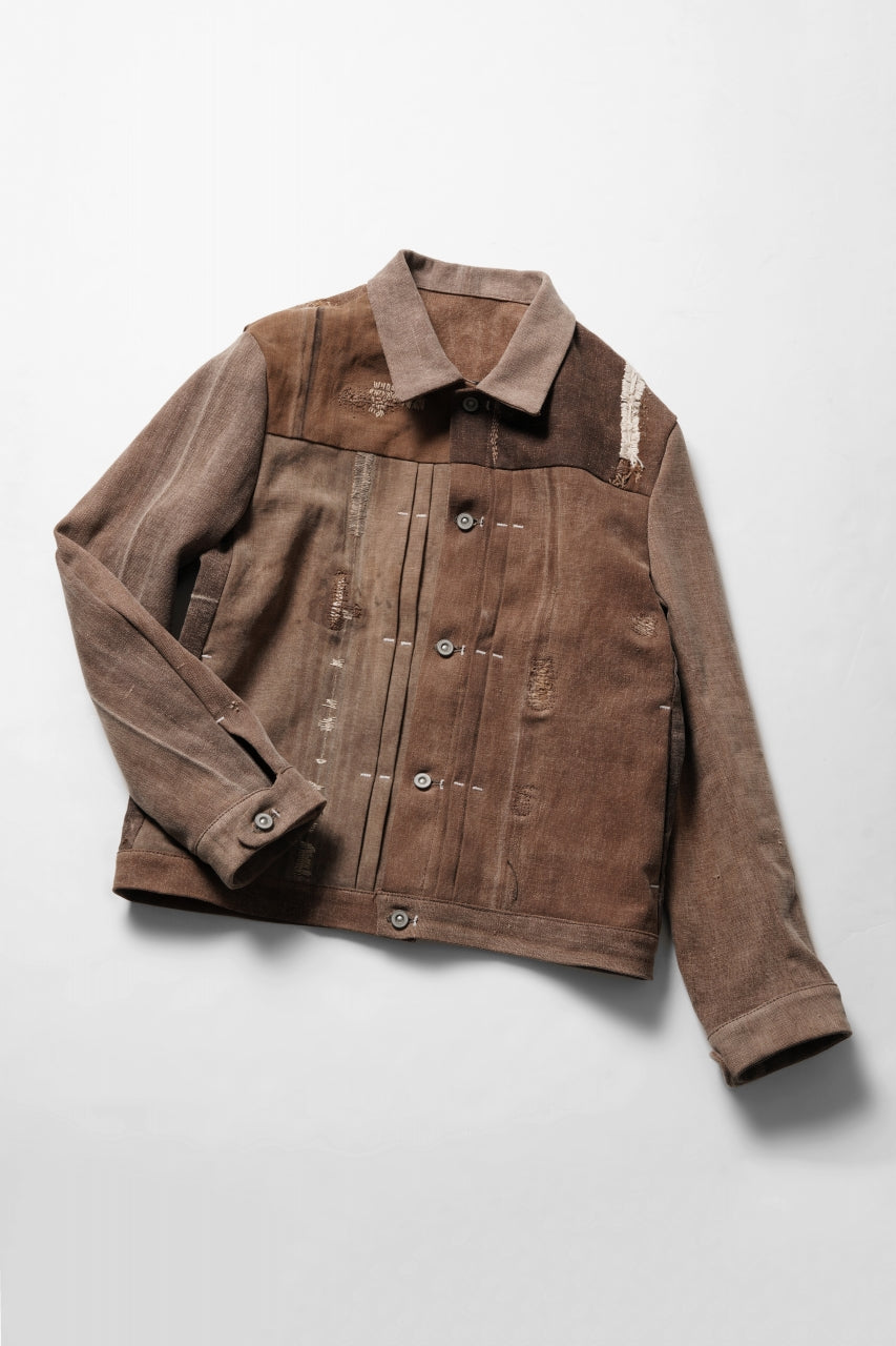 画像をギャラリービューアに読み込む, ierib exclusive Trucker Jacket /  Vintage SAKABUKURO (BROWN)