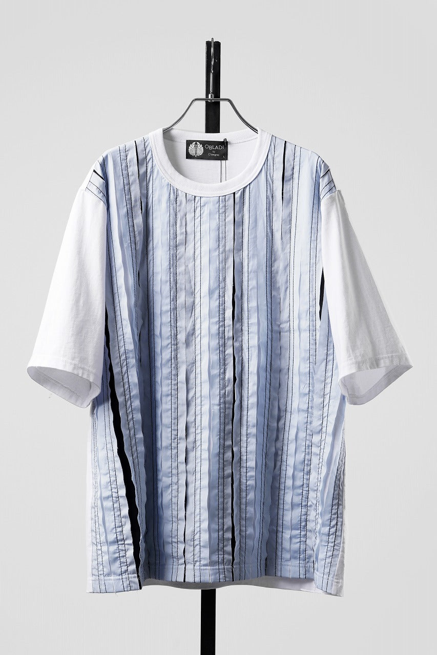 Load image into Gallery viewer, OBLADI BLUE BREAK TAPE WHITE T-SHIRT (WHITE)