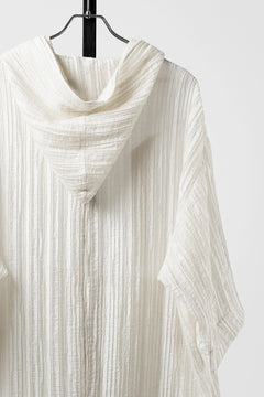 画像をギャラリービューアに読み込む, 【SAMPLE SALE】A.F ARTEFACT SHEER YO-RYU HOODIE SHIRT (IVORY)