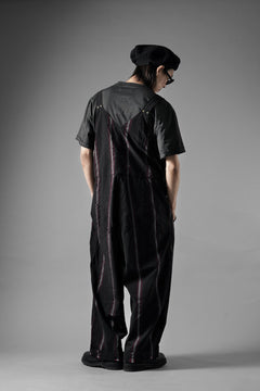 画像をギャラリービューアに読み込む, YUTA MATSUOKA overalls / tussah linen stripe (black stripe)
