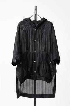 画像をギャラリービューアに読み込む, 【SAMPLE SALE】A.F ARTEFACT SHEER YO-RYU HOODIE SHIRT (BLACK)