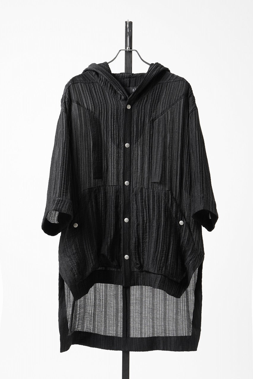 画像をギャラリービューアに読み込む, 【SAMPLE SALE】A.F ARTEFACT SHEER YO-RYU HOODIE SHIRT (BLACK)