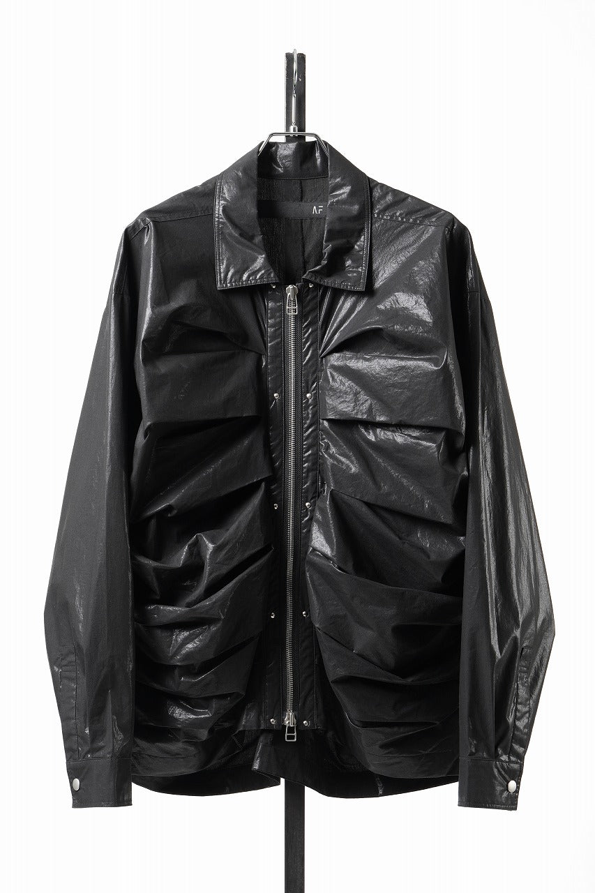 画像をギャラリービューアに読み込む, 【SAMPLE SALE】A.F ARTEFACT COATING TUCK BLOUSON (BLACK)