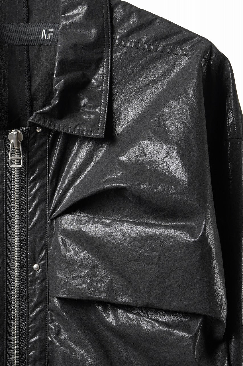 画像をギャラリービューアに読み込む, 【SAMPLE SALE】A.F ARTEFACT COATING TUCK BLOUSON (BLACK)