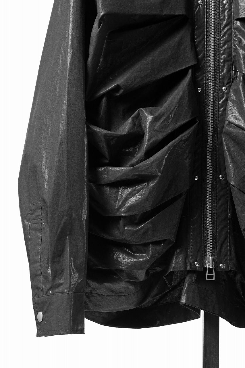 画像をギャラリービューアに読み込む, 【SAMPLE SALE】A.F ARTEFACT COATING TUCK BLOUSON (BLACK)