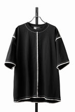 Load image into Gallery viewer, OBLADI BLACK T-SHIRT WITH BEIGE OVERLOCK STITCHING (BLACK)
