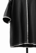 Load image into Gallery viewer, OBLADI BLACK T-SHIRT WITH BEIGE OVERLOCK STITCHING (BLACK)