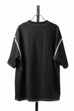 Load image into Gallery viewer, OBLADI BLACK T-SHIRT WITH BEIGE OVERLOCK STITCHING (BLACK)