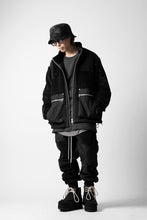Load image into Gallery viewer, A.F ARTEFACT MULTI PANELED FLEECE TRACK JACKET (BLACK)