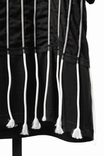 Load image into Gallery viewer, OBLADI LACE STRIPE UNDER BLACK MESH T-SHIRT (BLACK)