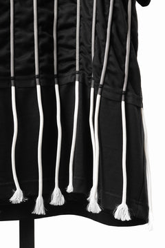 Load image into Gallery viewer, OBLADI LACE STRIPE UNDER BLACK MESH T-SHIRT (BLACK)