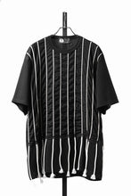 Load image into Gallery viewer, OBLADI LACE STRIPE UNDER BLACK MESH T-SHIRT (BLACK)