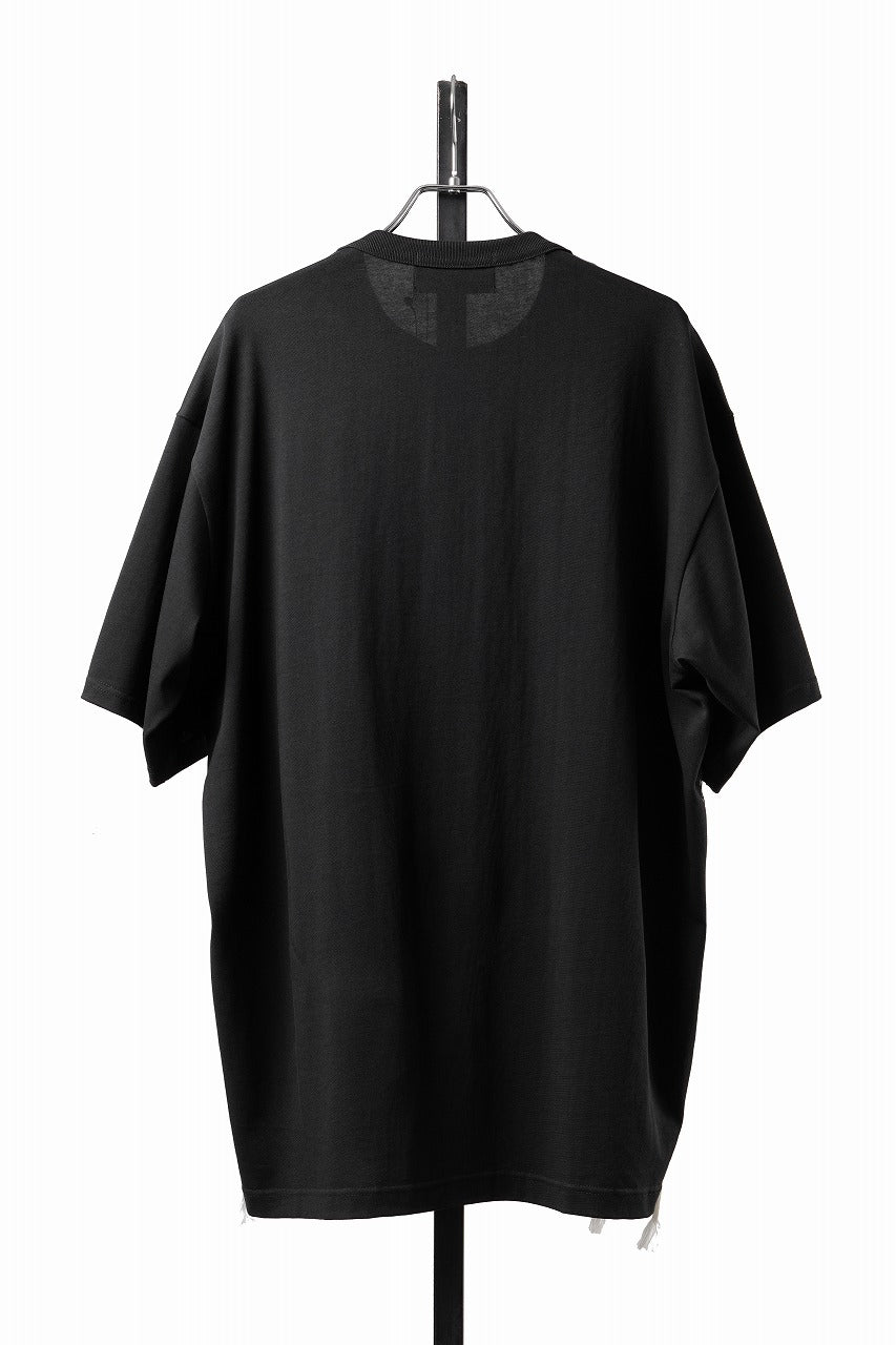 Load image into Gallery viewer, OBLADI LACE STRIPE UNDER BLACK MESH T-SHIRT (BLACK)