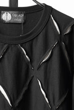 Load image into Gallery viewer, OBLADI ARGYLE JERSEY PATCHWORK T-SHIRT (BLACK x WHITE)