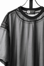 Load image into Gallery viewer, OBLADI MESH WITH PATCHWORK T-SHIRT (WHITE x BLACK)