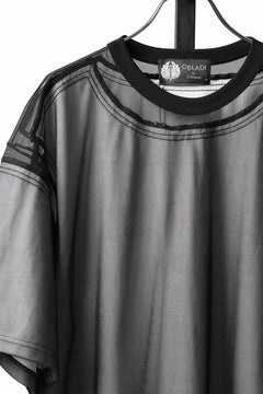 Load image into Gallery viewer, OBLADI MESH WITH PATCHWORK T-SHIRT (WHITE x BLACK)