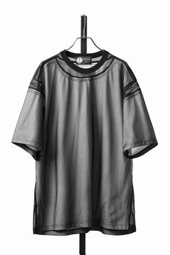 Load image into Gallery viewer, OBLADI MESH WITH PATCHWORK T-SHIRT (WHITE x BLACK)