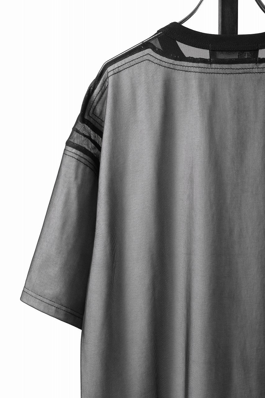 Load image into Gallery viewer, OBLADI MESH WITH PATCHWORK T-SHIRT (WHITE x BLACK)