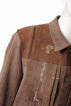 画像をギャラリービューアに読み込む, ierib exclusive Trucker Jacket /  Vintage SAKABUKURO (BROWN)