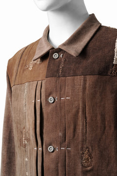 画像をギャラリービューアに読み込む, ierib exclusive Trucker Jacket /  Vintage SAKABUKURO (BROWN)