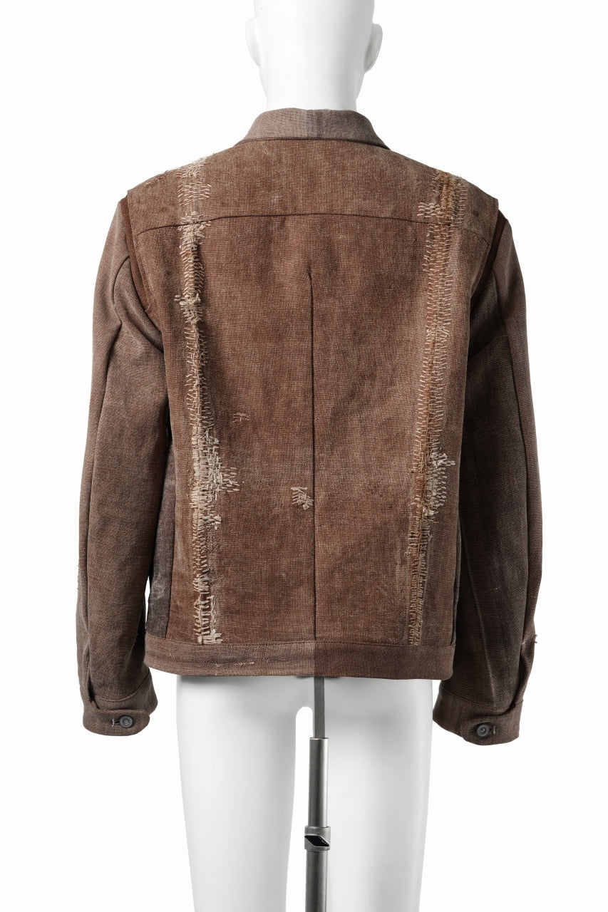 画像をギャラリービューアに読み込む, ierib exclusive Trucker Jacket /  Vintage SAKABUKURO (BROWN)