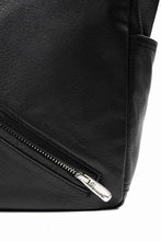 Load image into Gallery viewer, PORTER CLASSIC PC RIDERS LEATHER TOTE BAG M W / SILVER ZIPPER (BLACK)