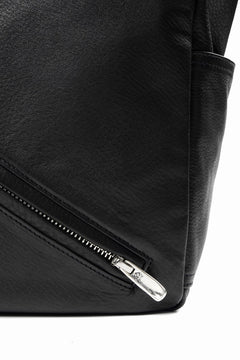 Load image into Gallery viewer, PORTER CLASSIC PC RIDERS LEATHER TOTE BAG M W / SILVER ZIPPER (BLACK)