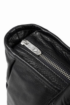 Load image into Gallery viewer, PORTER CLASSIC PC RIDERS LEATHER TOTE BAG M W / SILVER ZIPPER (BLACK)