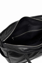 Load image into Gallery viewer, PORTER CLASSIC PC RIDERS LEATHER TOTE BAG M W / SILVER ZIPPER (BLACK)