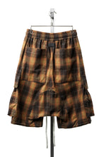 画像をギャラリービューアに読み込む, A.F ARTEFACT PLAID SAROUEL ZIP CARGO SHORTS (BLACK CAMEL)