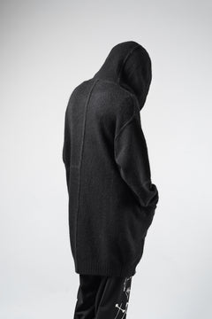 Load image into Gallery viewer, ISABEL BENENATO Yak Hooded Coat and Outer Seams Detail (BLACK)