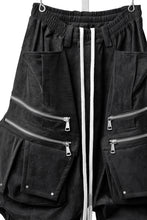 画像をギャラリービューアに読み込む, A.F ARTEFACT MULTI FLAP WIDE PANTS / VEGAN LEATHER (BLACK)