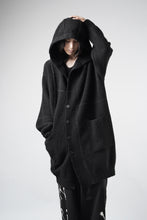 Load image into Gallery viewer, ISABEL BENENATO Yak Hooded Coat and Outer Seams Detail (BLACK)