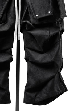 画像をギャラリービューアに読み込む, A.F ARTEFACT MULTI FLAP WIDE PANTS / VEGAN LEATHER (BLACK)