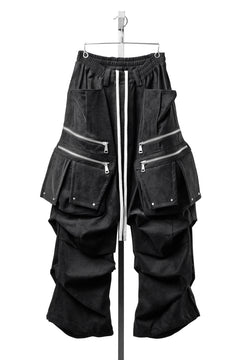 画像をギャラリービューアに読み込む, A.F ARTEFACT MULTI FLAP WIDE PANTS / VEGAN LEATHER (BLACK)